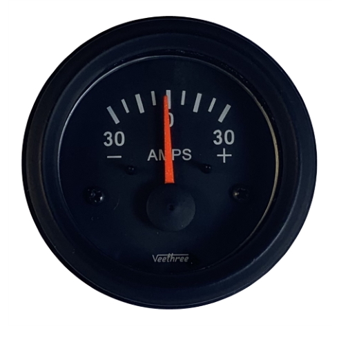 Ammeter Black Dial 30Amp